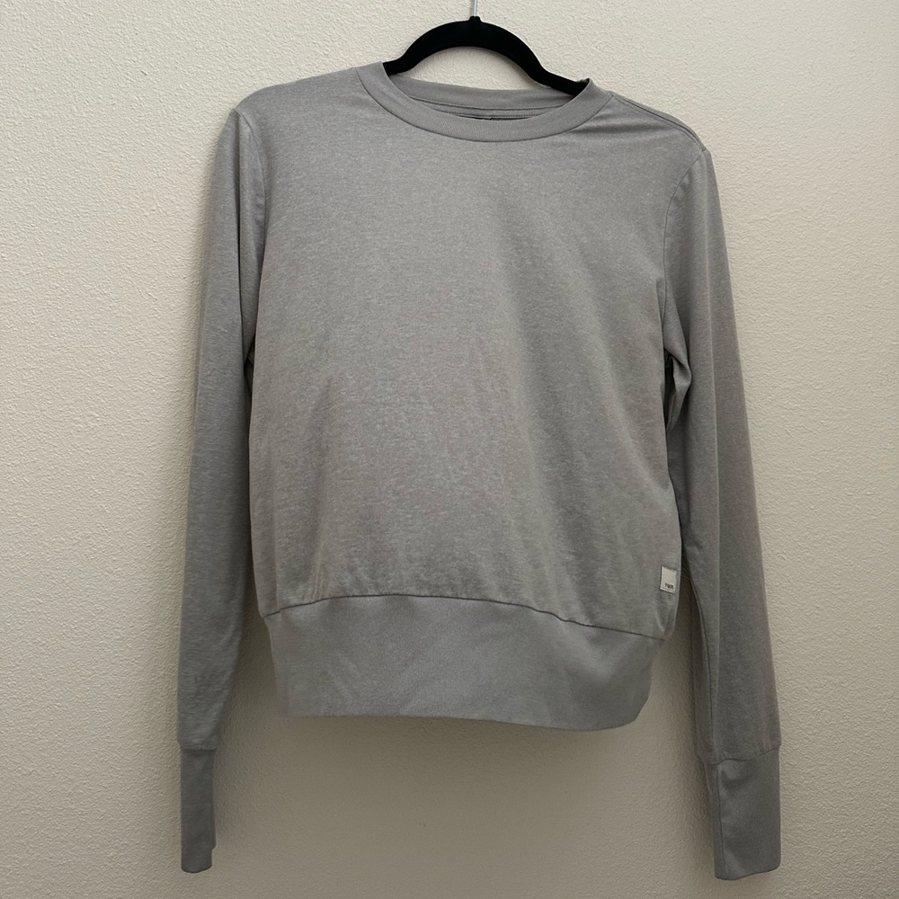 Vuori Daydream Crew Shirt Long Sleeve Gray Sweatshirt Women's S VW133 Loungewear